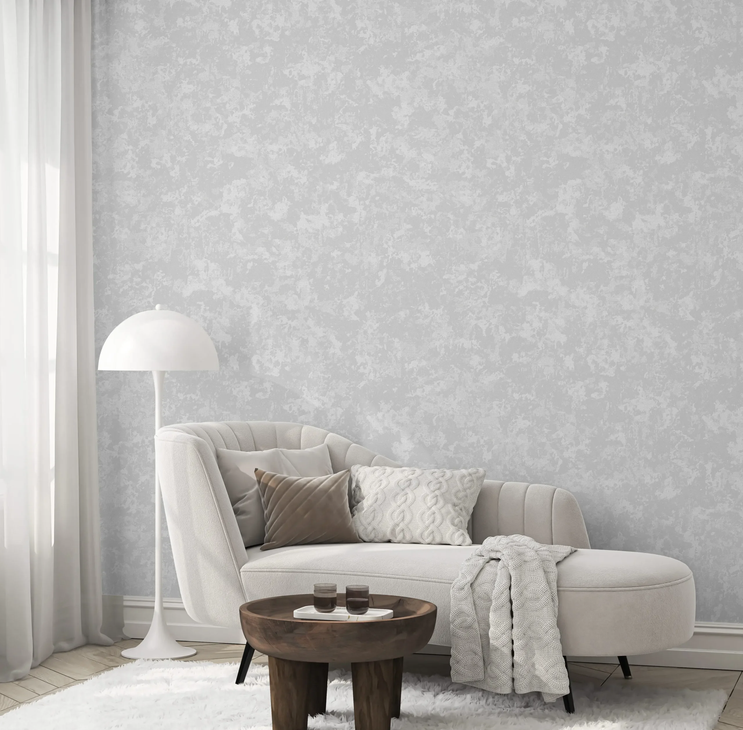 Gray Embossed Wallpaper – Understated Shimmer (24112-1)